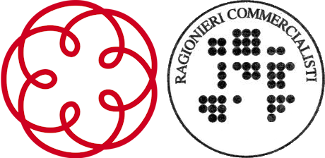 Logo del Consiglio Nazionale dei Dottori Commercialisti e degli Esperti Contabili e logo del Logo del Collegio dei Ragionieri e Periti Commercialisti.